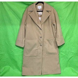 Women's Relaxed Fit Top Overcoat - A New Day S